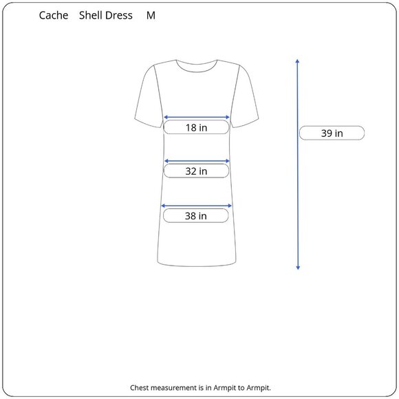 Cache Blue/Black Seashell Dress M Cap Sleeve Belted Elegant Stylish Summer Chic - Picture 2 of 12